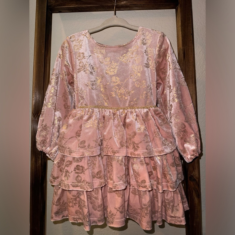 Pippa & Julie metallic rose print dress (24 months)